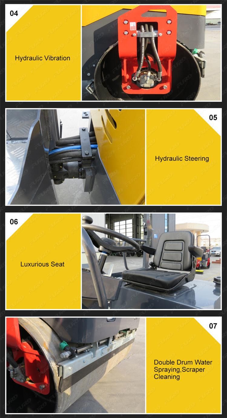 New Construction Machine 2500kg Mini Road Roller Compactor for Sale