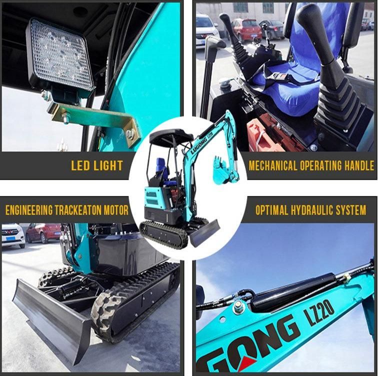 High Quality Mini Hydraulic Crawler Excavator Digger with Canopy for Sale