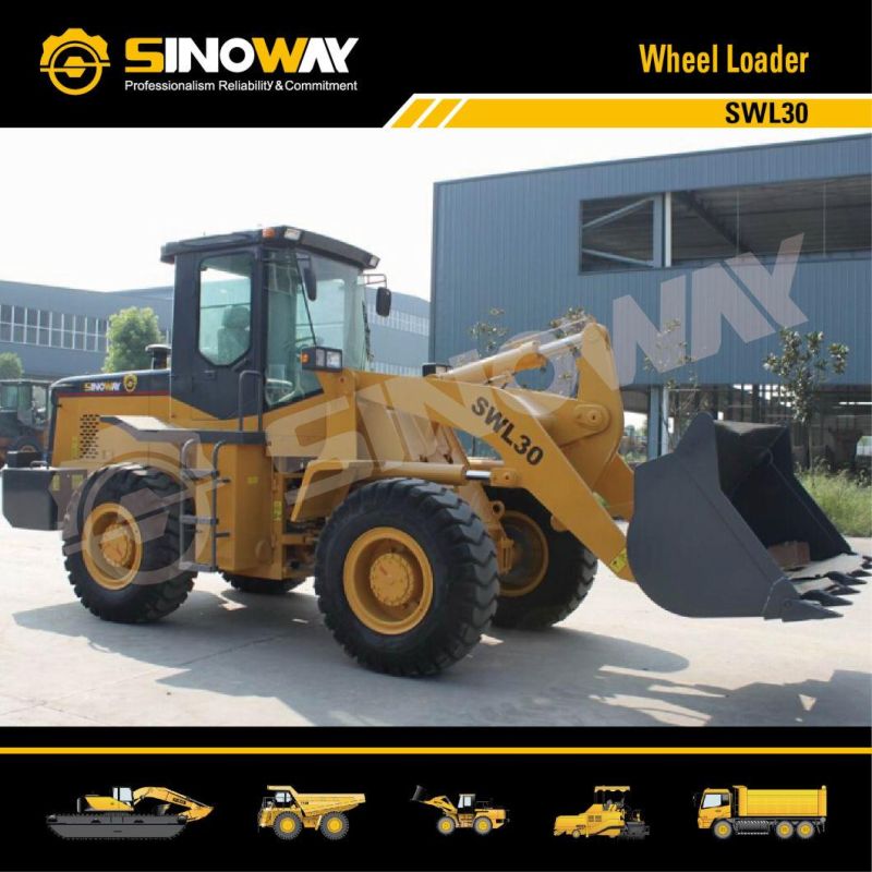 3 Ton New Mini Front Wheel Loader 1.7 M3 Compact Shovel Wheel Loader Small Skip Loader with Weichai Engine