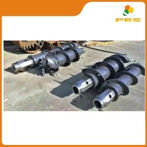 Black Continuous Flight Auger Head with Auger Bits for Foundation Drilling