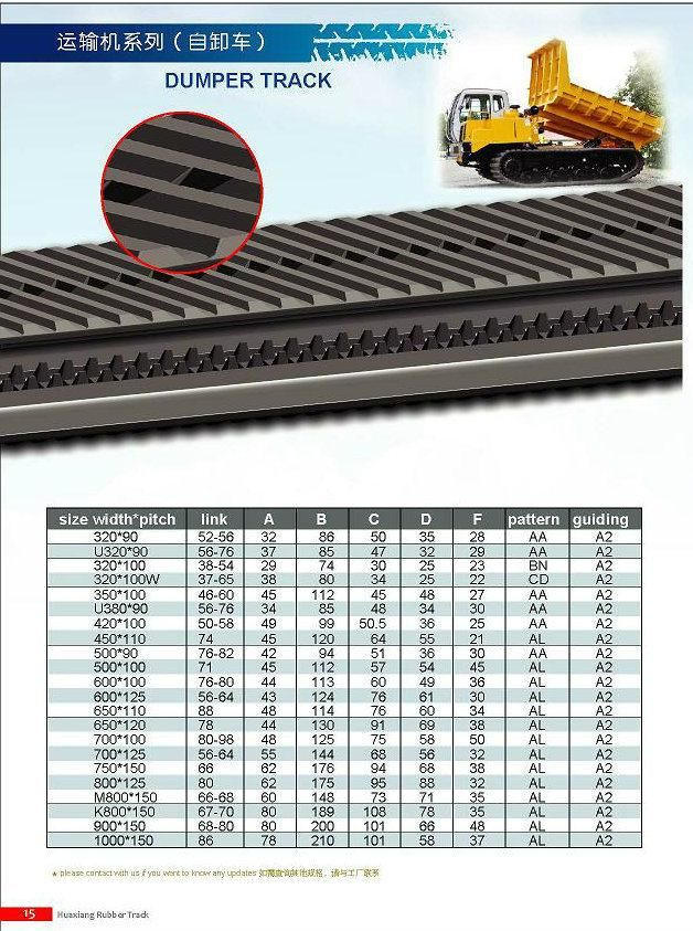 600*100*80 Rubber Track for Morooka Mst800 Dumper