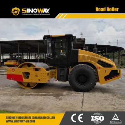 22ton Road Roller Sinoway Hydralic Transmission Vibration Compactor Roller with Single Drum