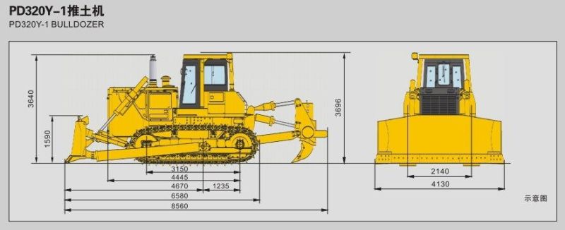 Pengpu Shanghai Pd320y-I Mini Crawler Dozer Bulldozer