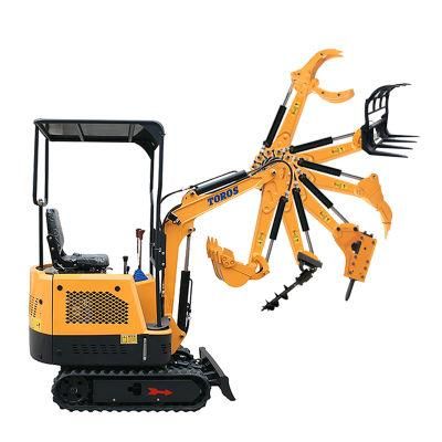 Hot Sale China Cheap Economic 1 Ton Mini Hydraulic Crawler Excavator Swing Boom/CE ISO EPA/Construction Farm Garden/Backhoe/Cabin