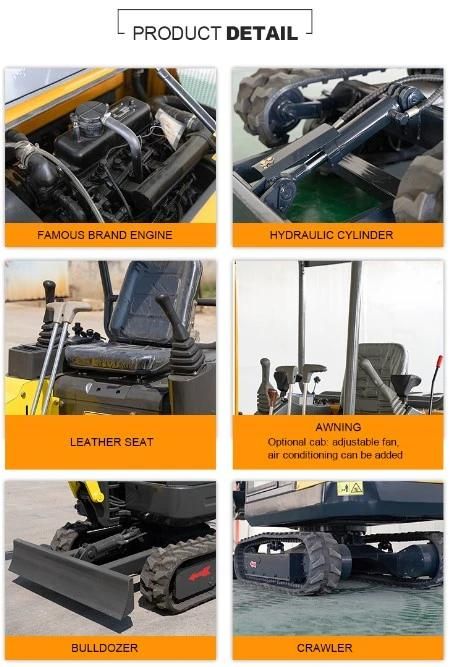 Ce Approved Mini Crawler Excavators with Yanmar Kubota Engine Multi-Function Used Machine