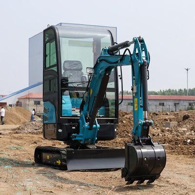 Small China Hydraulic Crawler Mini Excavator 1 Ton 1.5 Ton Digger Machine Trailer Micro Mini Excavator Prices