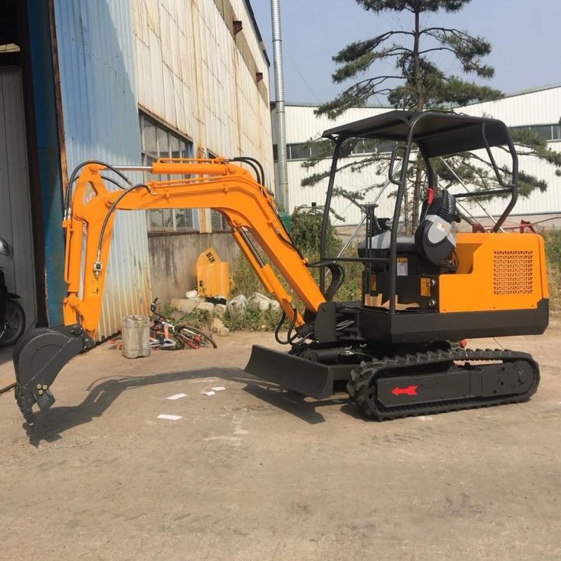 Reliable Quality 1.6t-2.2 Ton Mini Small Micro Small-Scale Earth Moving Hole Digging Machine Rubber Crawler Excavator Diggers Farm Garden Machinery