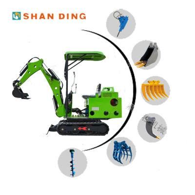 Shanding 0.6t Mini Digger Crawler Mini Bagger with Ce Certificate Model SD10s