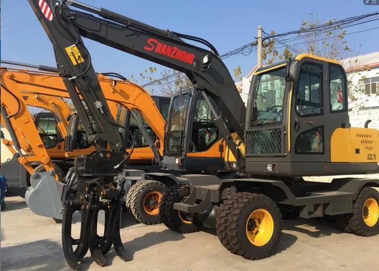 2020 Best Selling 7.5ton Wheeled Full Hyrdraulic Excavator Szl75