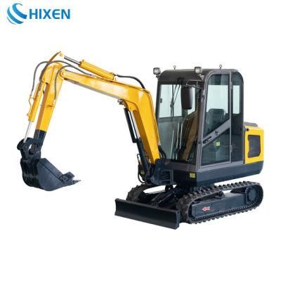 Factory Direct Price Small Digger Hydraulic Crawler Excavators with Enclosed Cabin