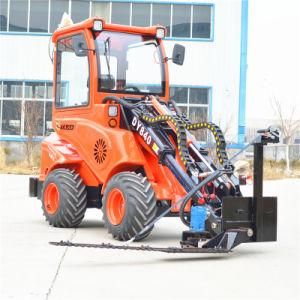 Small Wheel Loader European Style Dy840 Telescopic Front Loader with Lawn Mower