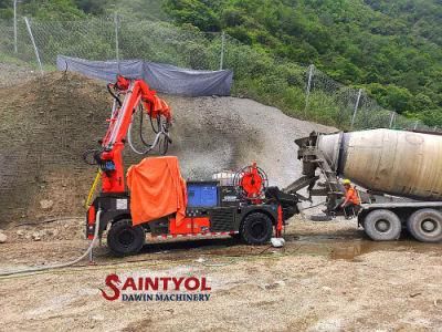 Tunnel Mining Construction Wet Concrete Robotic Shotcrete Machine