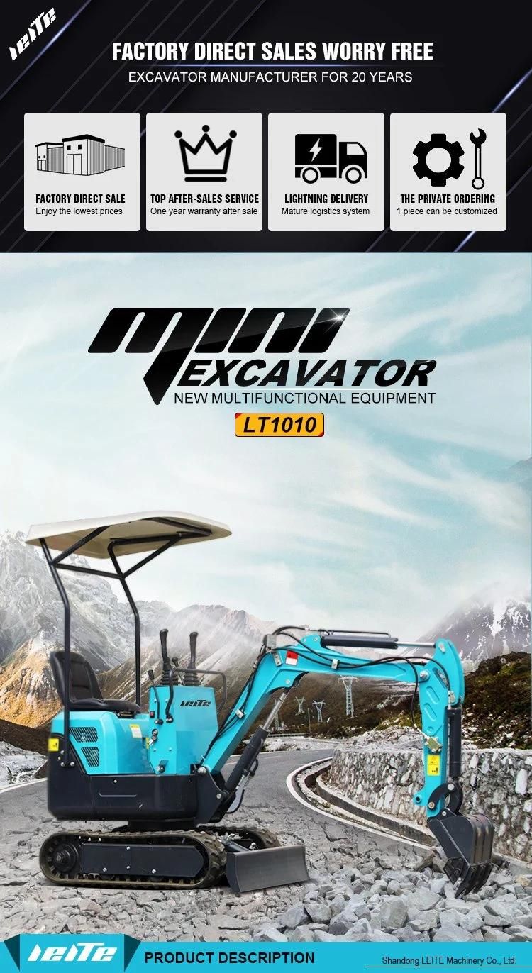 Best-Quality Chinese Mini Excavator for Sale 1 Ton Exavator Mini Excavator Good-Reputation Products