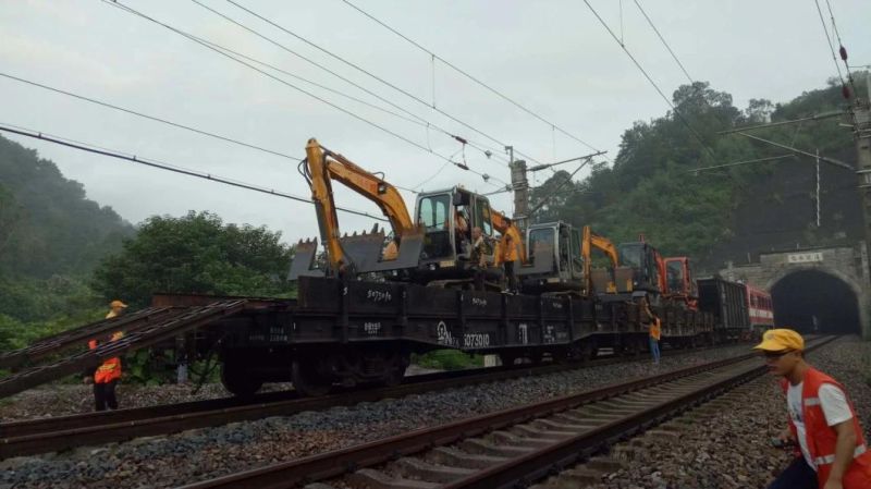 Jing Gong Railway Sleeper Crawler Excavator China Railway Rails