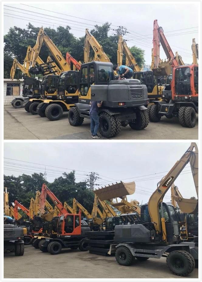 Construction Machines 8 Ton 9 Ton Wheel Excavator Machine