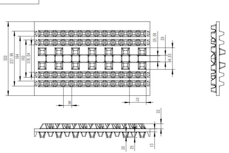 Mini Excavator Agricultural Rubber Crawler 320*72*43
