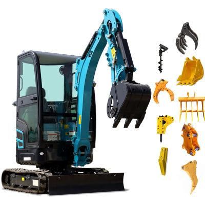 Smallest Euro5 EPA4 Engine Hydraulic Exvator Construction Diggers Mini Excavator for Sale UK Prices Machine with Thumb Bucket