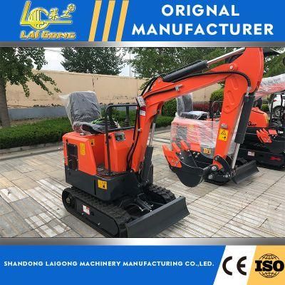 Lgcm CE and EPA Approved Hydraulic Small Garden Digger Crawler 1ton Mini Excavator