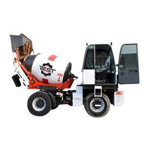 Automatic Rotating Drum Self Loading Cement Concrete Mixer 1.5cubic Meters
