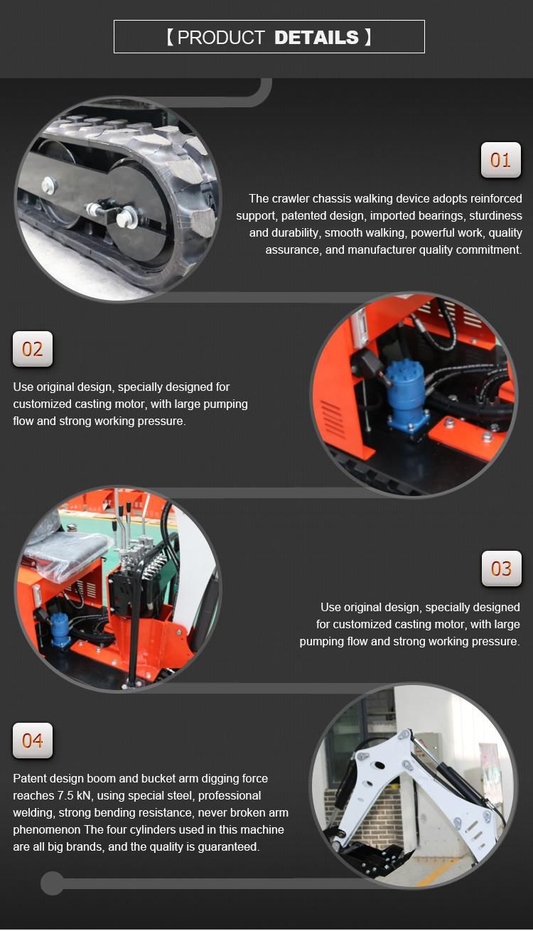 0.8t-2.5t Hydraulic Excavator/ Crawler Excavator/ Wheel Excavator/ Mining Excavator/ Mini Digger Excavator