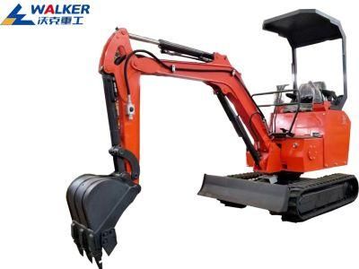 0.8/1/1.2/1.5/ Tons Small Mini Excavator Front Backhoe Wheel Loader Crawler Excavator