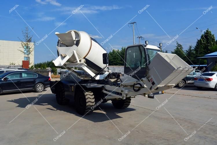 Construction Equipment High Speed Self Loading Horizontal Portable Mobile Diesel Cement Blender Mixing Machinery Mobile Concrete Transit Mixer Truck Machine