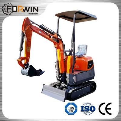 Earth Moving Machinery 1ton 0.8ton Micro Mini Excavator with Free Bucket for Sale