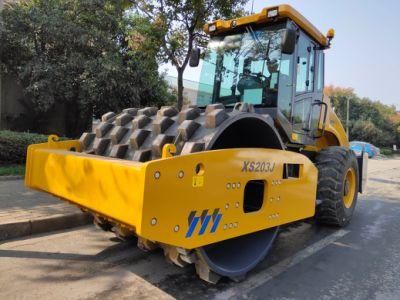 Xuzhou 20ton Single Drum Steel Road Roller Xs203j with Sheep Foot