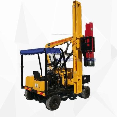 Guardrail Install Pile Driver with Hydraulic Hammer