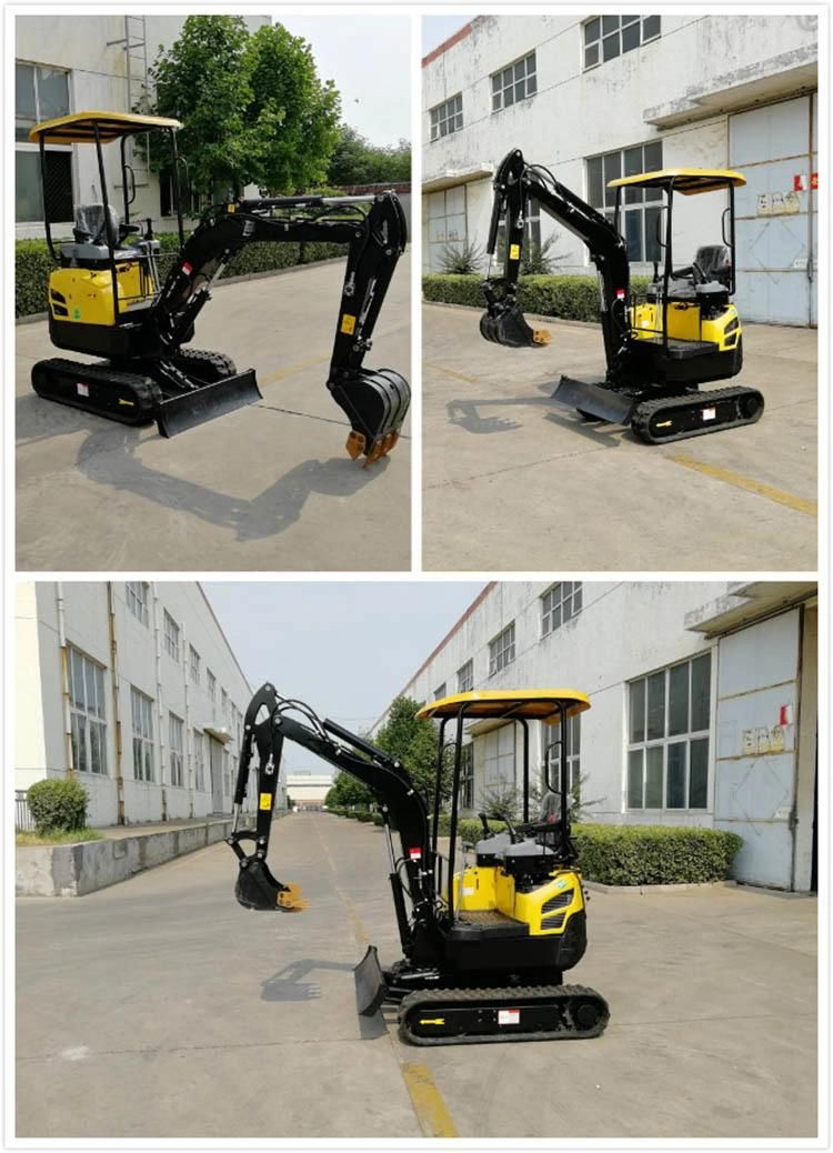 Chinese 2 Ton Micro Crawler Excavator with Cab Small New Crawler Mounted Excavator Price for Sale