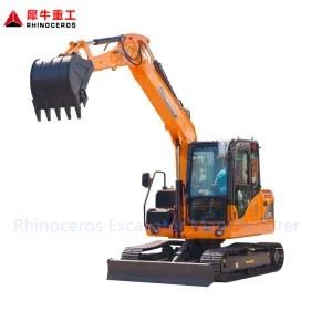 Rhinoceros 8000kg Crawler Excavator Xn80e with Yanmar in-Line Four Strokes Engine