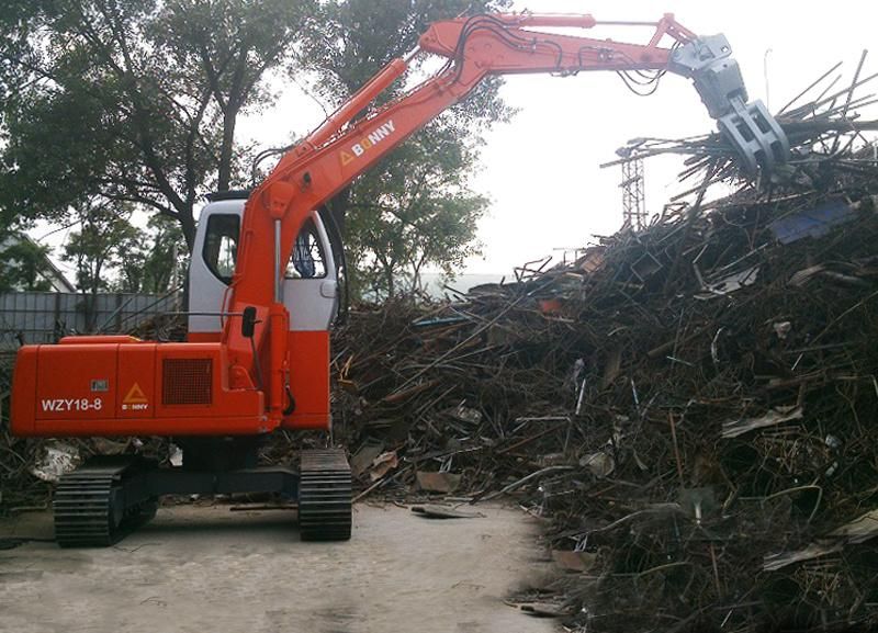 China Bonny Wzy18-8c 18 Ton Hydraulic Material Handler with Orange-Peel Grab