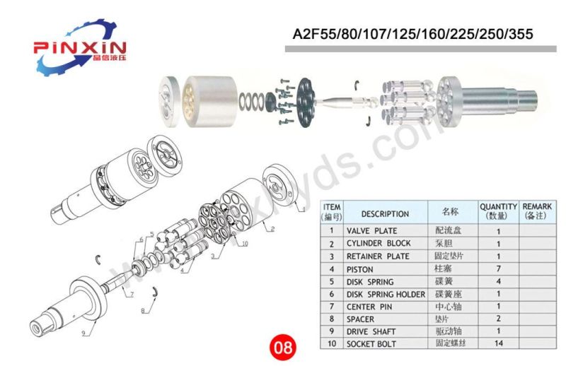 A6ve107 Hydraulic Spare Parts for Rexroth Piston Motor