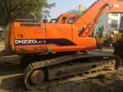 Used Doosan Dh55/Dh60/Dh80/Dh150/Dh215/Dh220/Dh225/Dh300/Dh370/Dh420 Crawler Excavator with Hydraulic Breaker Line and Hammer in Good Condition