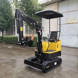 1.2 Ton Small Digger Earth Moving Machinery Crawler Type Mini Excavator with Hydraulic Oil Radiator for Garden or Farm Working