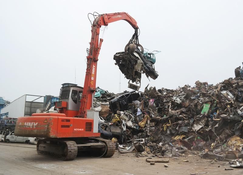 Bonny 46ton Electric Hydraulic Material Handling Machine Handler on Track for Scrap and Waste Recycling
