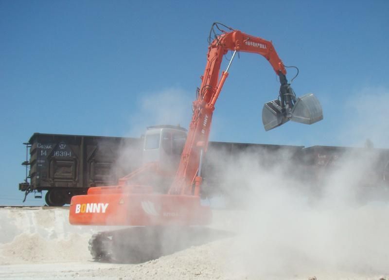 50ton Electric Crawler Grabbing Crane Material Handler Excavator with Clamshell for Loose Material