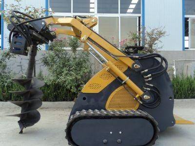 Mini Skid Steer Loader Wheel Loader Can Be Equipped with Cement Mixing Bucket, Auger, Fork, 4 in 1 Bucket, Rotary Plough etc