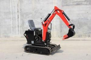 Mini Special Front End Excavator 0.8t with Rubber Track Made in China