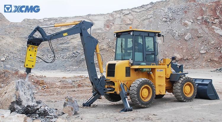 XCMG Official Cheap 4/2 Wheel Drive 2.5 Ton Small Mini New Backhoe Excavator Loader with Attachments 4 in 1 Bucket Clamp Sweeper Breaker Snow Shovel Price