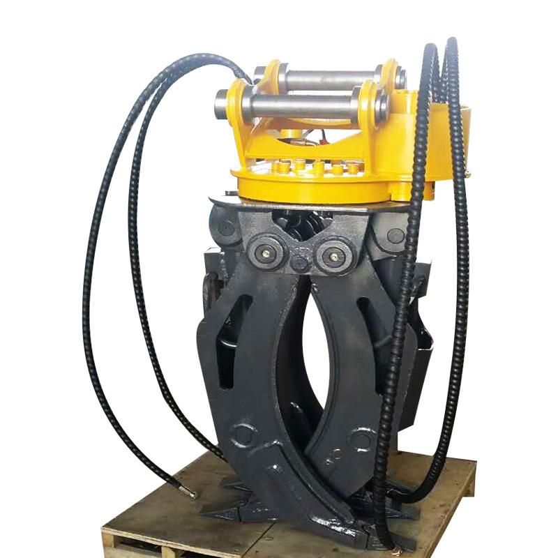 Excavator Attachment Hydraulic Rotary /Rotating Steel /Stone Grapple