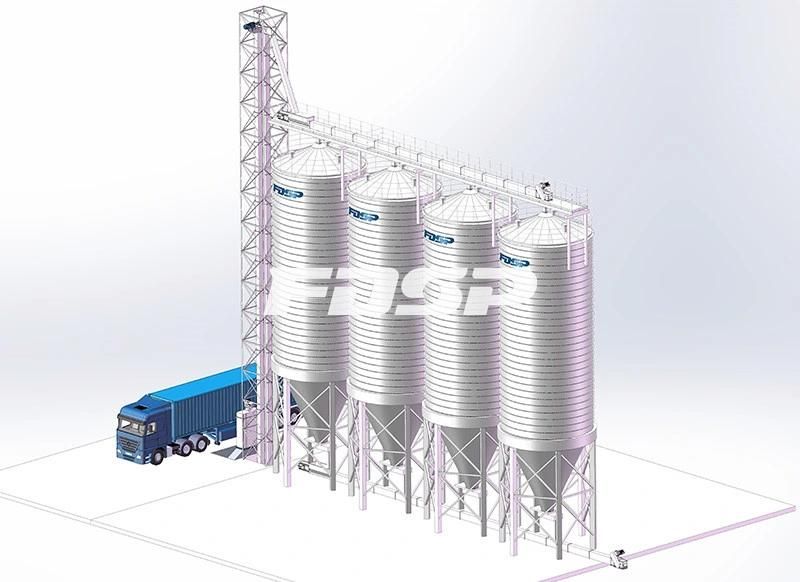 Strong Steel Corn Storage Silo with Basement