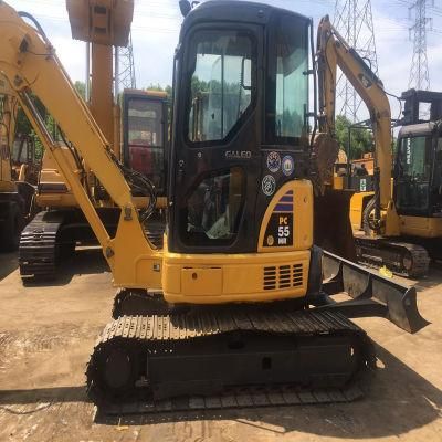 Used Original Japan Komatsu PC55mr-2 /PC55mr /PC55 5.5t, Secondhand Excavator in The Best Price From Super Shanghai China Supplier for Sale