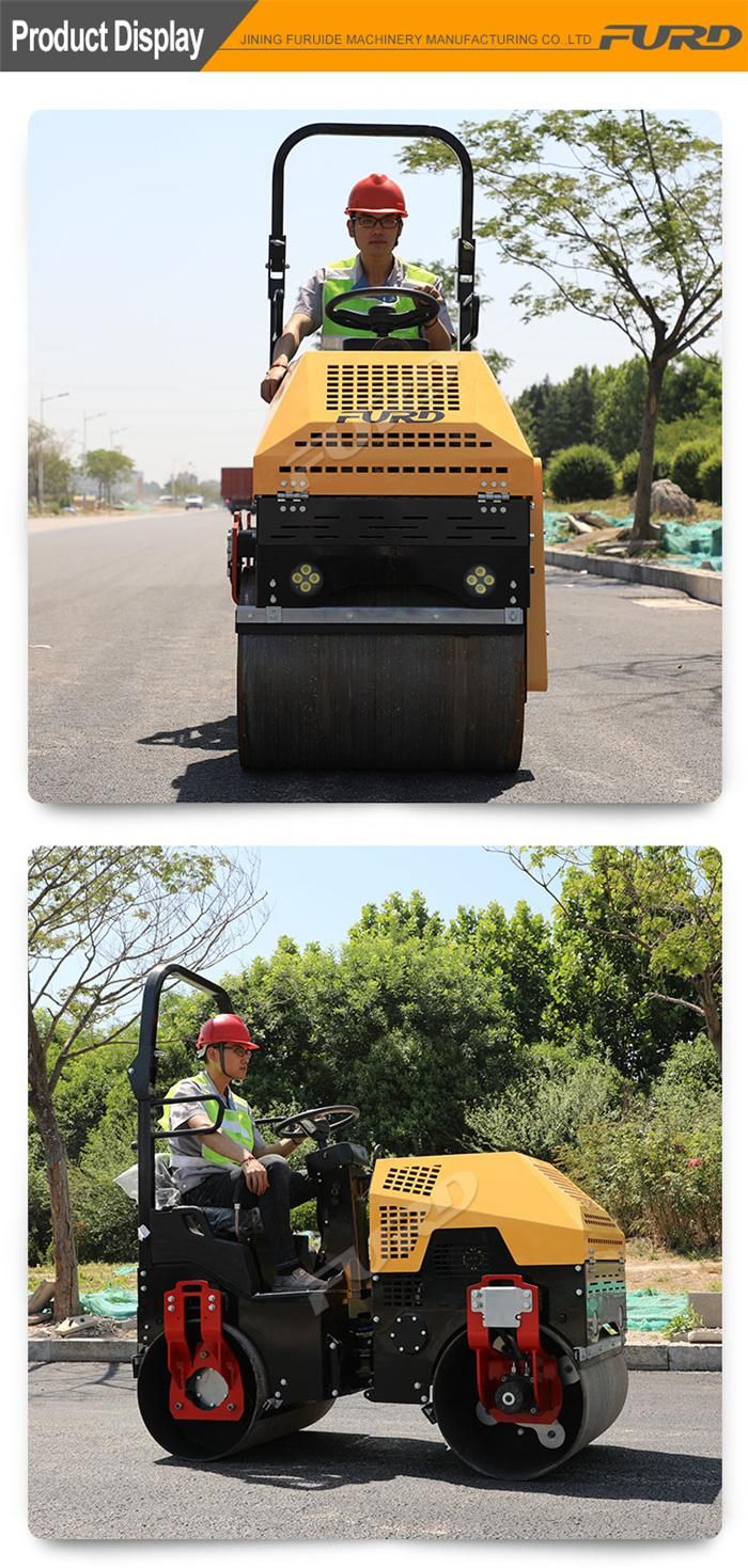 1 Ton Vibration Drum Roller Tandem Road Roller with High Quality