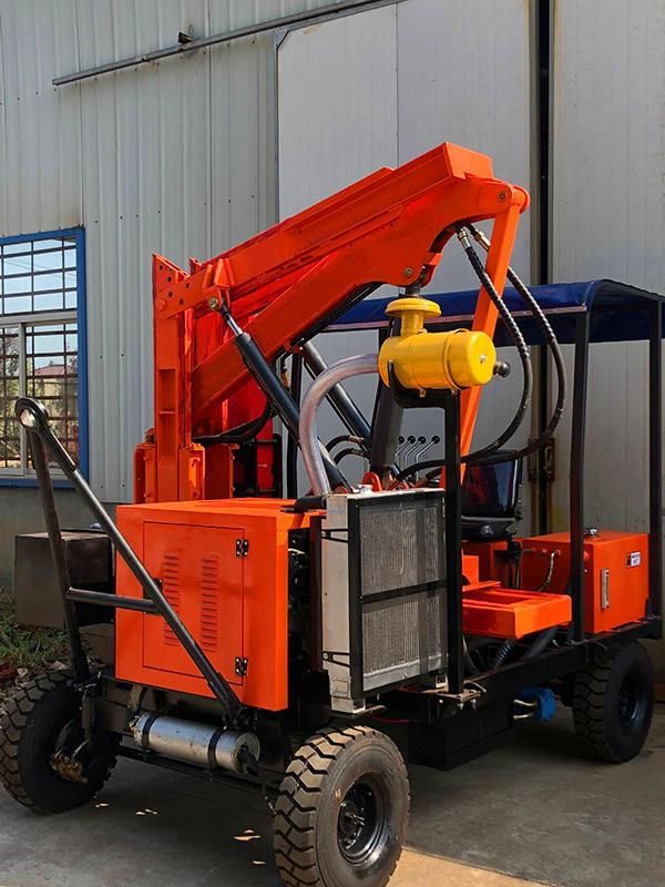 Hydraulic Post Driver Machine for Highway Guardrail Installation