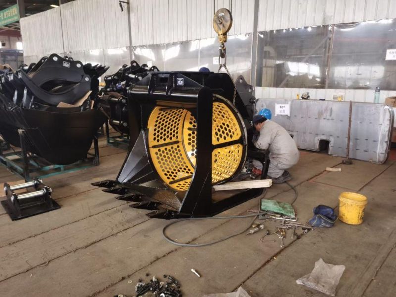 Screening Bucket with Rotary Sieve Rotating Bucket for Sand Recycling