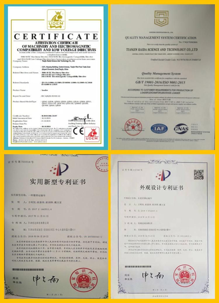 China Factory Offer 1.5 Ton Front End Wheel Loader with 4 Wheel Drive