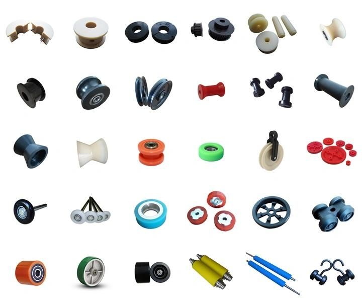 Injection Molded Nylon Plastic Idler Chain Pulley / Rope Pulley Wtih Hook