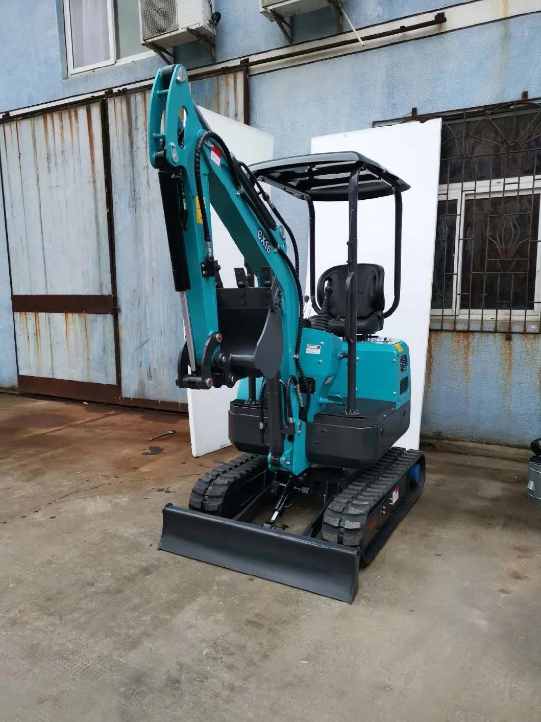 Chinese Manufacture 1.6ton Crawler Small Digger Mini Excavator Machine Factory