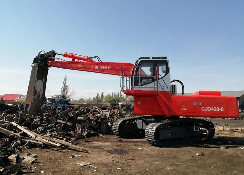 BONNY New CJD420-8 42ton Electric Crawler Hydraulic Dismantler for Scrap Cars Waste Automobile Scrapped Vehicle